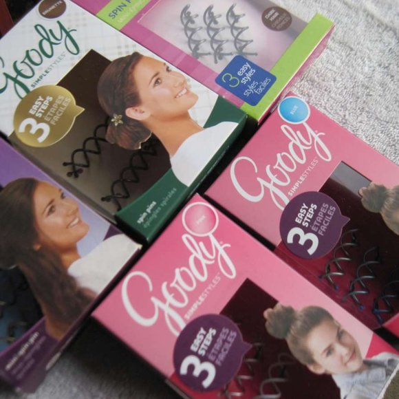 Goody Simple Styles Mini Spin Pins Bun Spiral Updo Hair Accessory Pin Light Dark - Picture 5 of 13